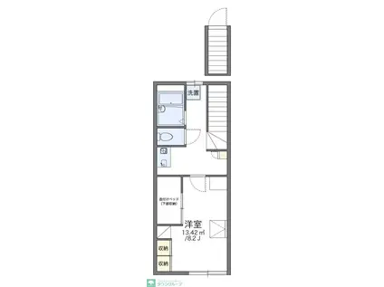 レオパレスKSSII(1K/2階)の間取り写真