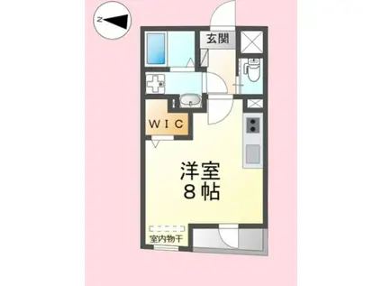 グランフローラ(ワンルーム/3階)の間取り写真