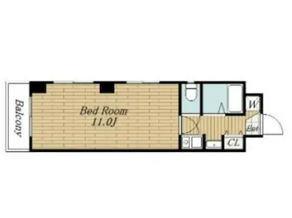 ハイツかわさか(1K/3階)の間取り写真