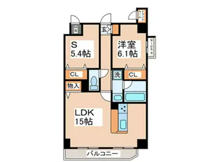 GRANEBISU(2LDK/6階)の間取り写真