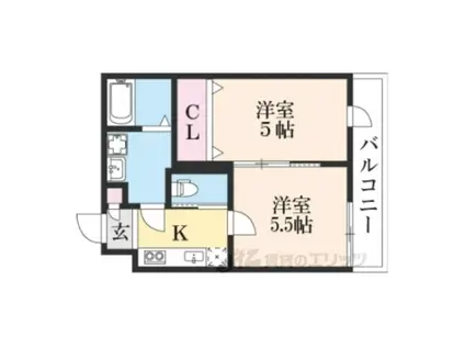 ベレーザ西陣Ⅱ(2K/3階)の間取り写真