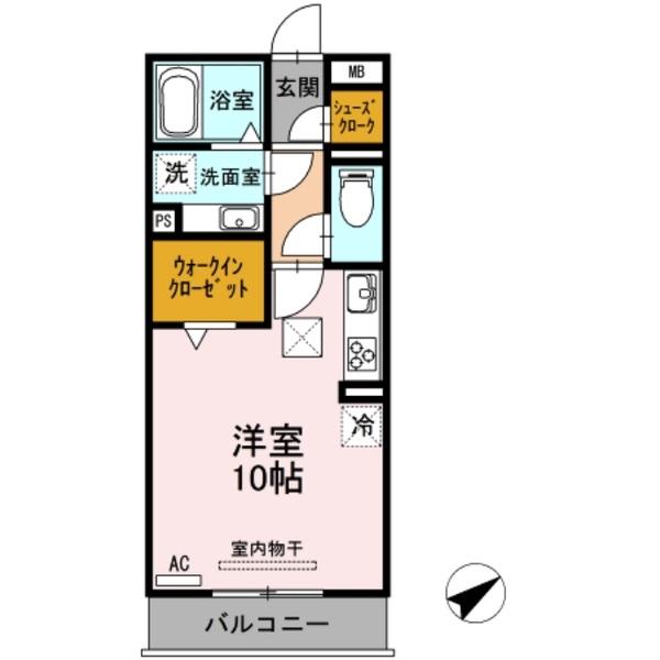 レガーロ アサヒ(ワンルーム/1階)の間取り写真
