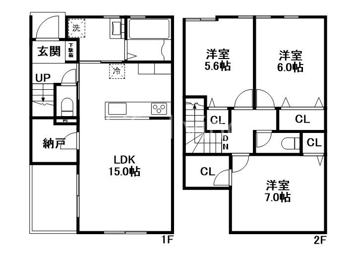 LINO住吉(3LDK/1階)の間取り写真