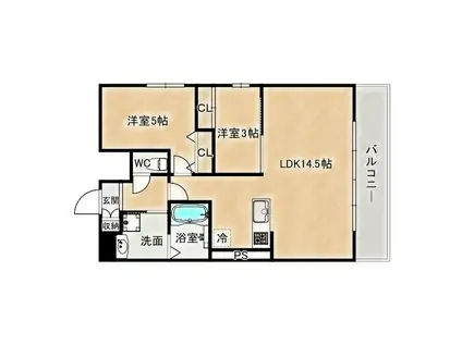 ARTIZA京橋ウエスト(2LDK/10階)の間取り写真