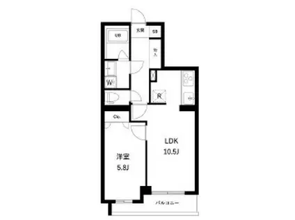 アーバンパーク蒲田南I(2DK/5階)の間取り写真