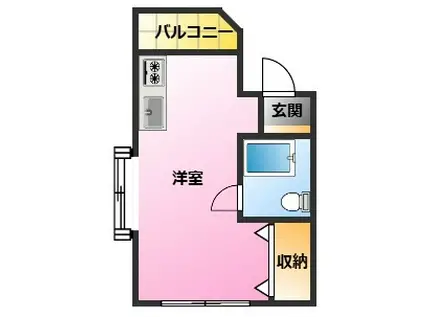 エムアイビル(ワンルーム/2階)の間取り写真