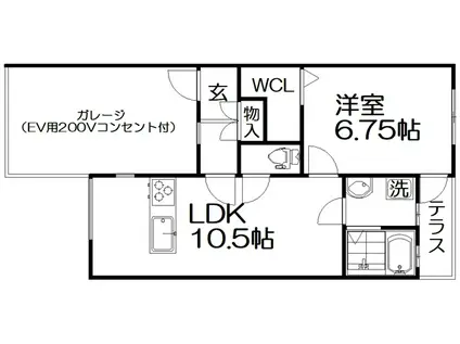 RENOVATION MII(1LDK/1階)の間取り写真