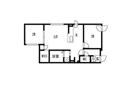 NEXT AVE.KOTONI(2LDK/2階)の間取り写真