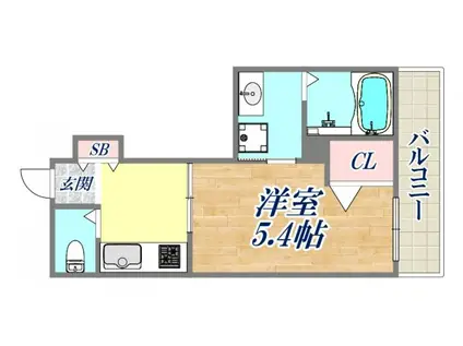 文平ハウス(1K/3階)の間取り写真