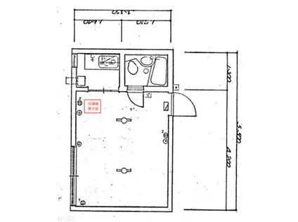 ライオンズマンション浅草公園(1K/6階)の間取り写真