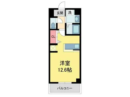 エバーグレイス西宮III(ワンルーム/3階)の間取り写真