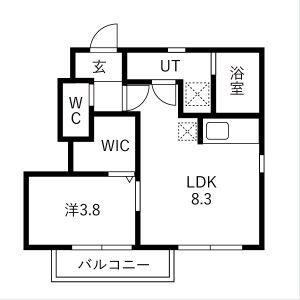 SOLEADO(1LDK/1階)の間取り写真