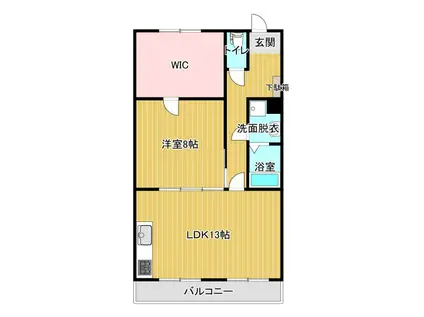 シャトーインTOKAI(1LDK/4階)の間取り写真