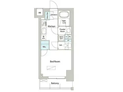 バウスフラッツ日本橋馬喰町(1K/11階)の間取り写真