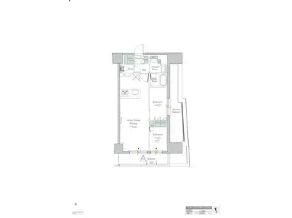 ワンルーフレジデンス中野(2LDK/5階)の間取り写真