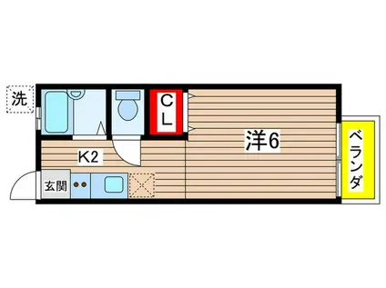 メゾンプランタン(1K/1階)の間取り写真