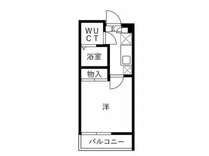 ベルフルール西船橋(1K/3階)の間取り写真