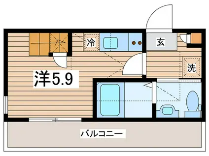 ハーミットクラブハウスコルドII(ワンルーム/2階)の間取り写真