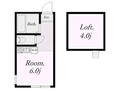 ユナイトルミエール妙蓮寺(ワンルーム/1階)の間取り写真