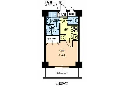 ローズステージ泉大津駅前(1K/4階)の間取り写真