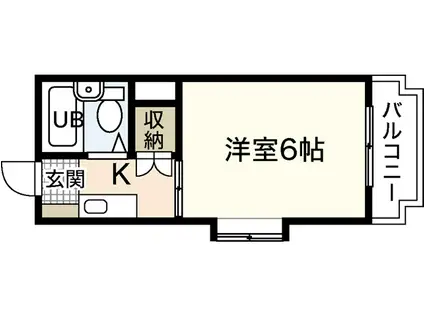 サンハイム(1K/3階)の間取り写真