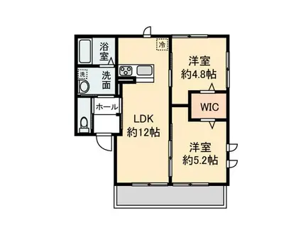 パークヒル(2LDK/1階)の間取り写真