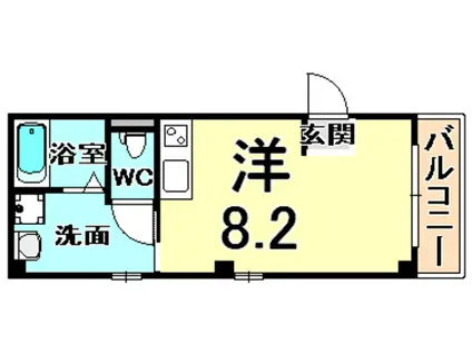 ミストア尼崎駅前(ワンルーム/2階)の間取り写真