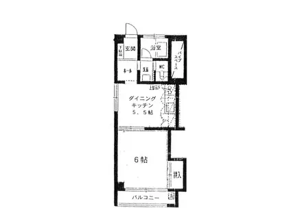 霞コーポ(1DK/2階)の間取り写真