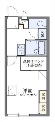 レオパレス大町(1K/2階)の間取り写真