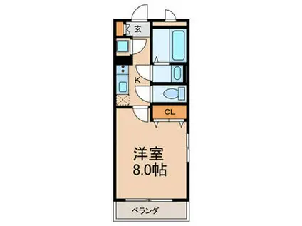 グランメゾン志津(1K/4階)の間取り写真