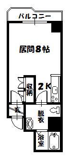 トーワ1.5(1K/2階)の間取り写真