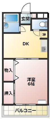 すみれコーポ(1DK/1階)の間取り写真