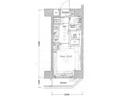 ブライズ蒲田ウエスト(1K/4階)の間取り写真