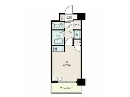 ダイアパレス御門I(ワンルーム/5階)の間取り写真