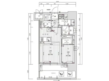 グランフォーレ六本松スタイル(1LDK/6階)の間取り写真
