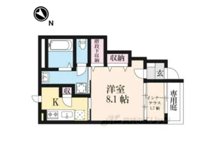 WAVE-K V(1K/1階)の間取り写真