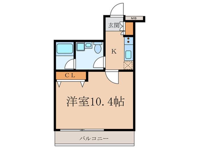 PASEO中目黒(1K/2階)の間取り写真