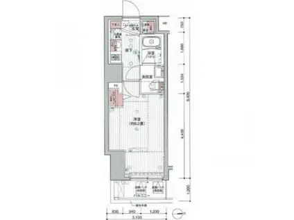 プレール・ドゥーク新大久保II(1K/5階)の間取り写真