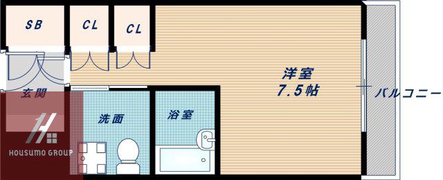 INOVE千里万博公園(ワンルーム/5階)の間取り写真