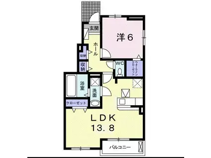 サン ヴェルジェ I(1LDK/1階)の間取り写真