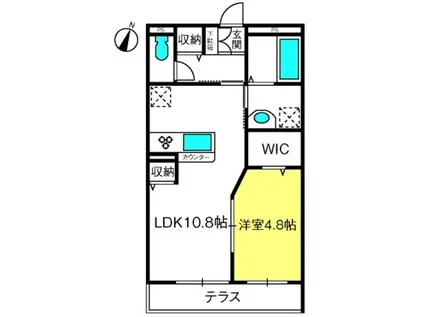 グランノワール(1LDK/1階)の間取り写真