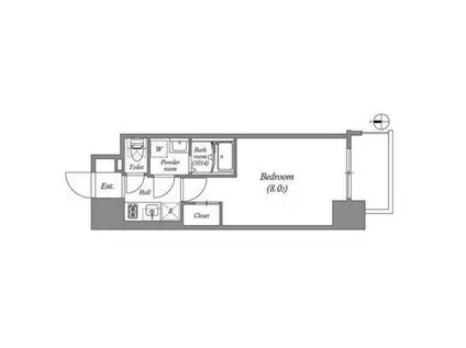 アドバンス大阪シック(1K/3階)の間取り写真