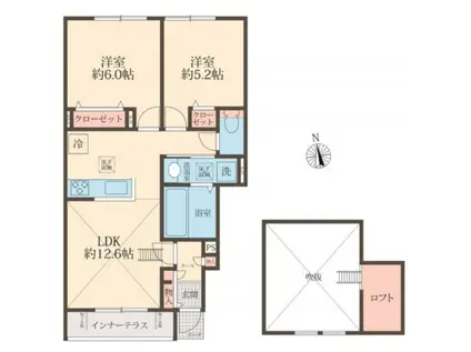 BELLE LEAD(2LDK/1階)の間取り写真