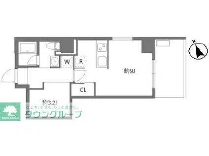 アリカ曳舟2(ワンルーム/3階)の間取り写真