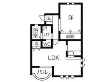 ウッドマンション和光(1LDK/2階)の間取り写真