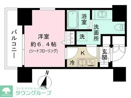 N-STAGE HIRATSUKAII(1K/4階)の間取り写真