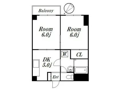 ロイヤルシティ西荻窪II(2DK/2階)の間取り写真