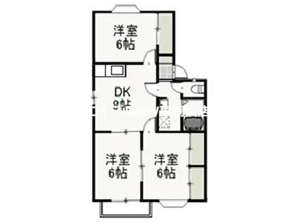 グランドール中井A(3DK/2階)の間取り写真