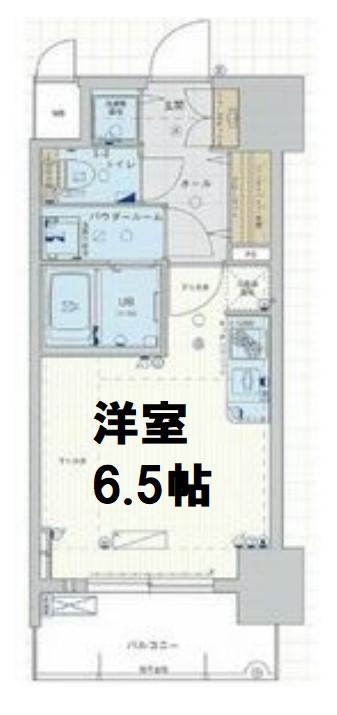 エスライズ難波イースト(1K/9階)の間取り写真