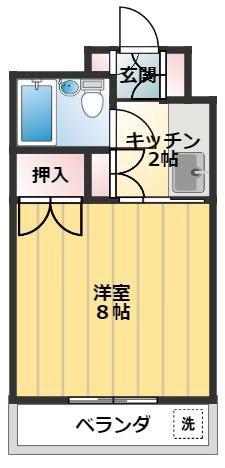 PRIME.1(1K/3階)の間取り写真